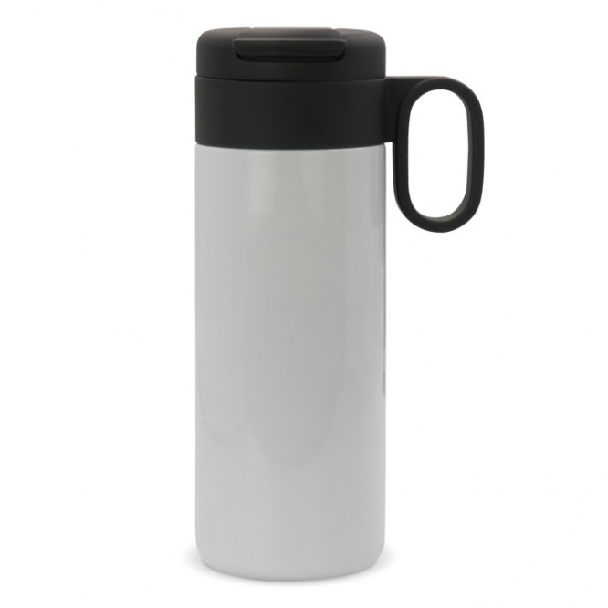 Vaso de acero inoxidable con tapa que sirve como taza 400ml