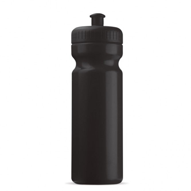 Bidón deportivo de plástico libre de BPA y 100% antigoteo 750ml color negro