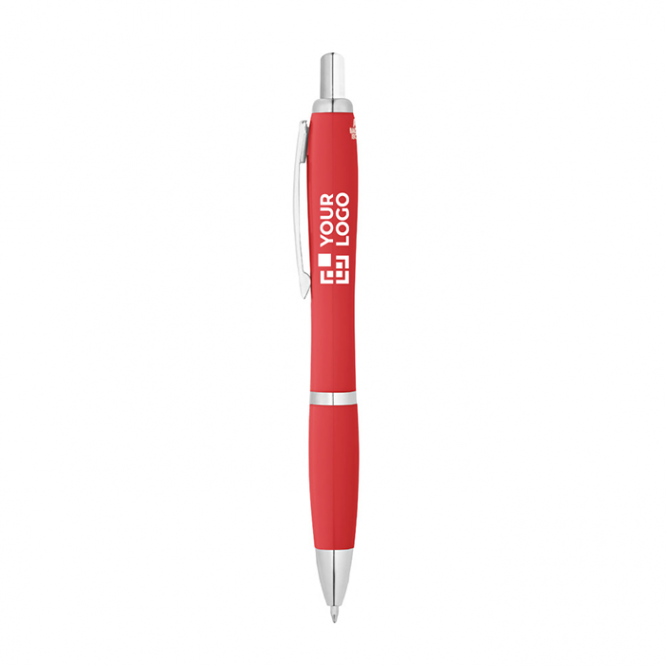 Bolígrafo ABS personalizable antibacteriano color rojo your logo