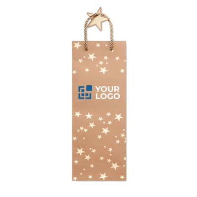 Bolsas de papel pequeñas con motivos navideños personalizadas con