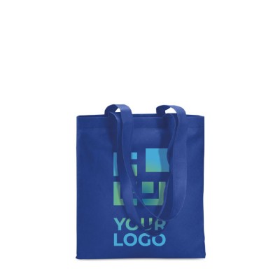 DISCOUNT PROMOS Bolsas de tela reutilizables personalizadas para compras de  comestibles, paquete de 10 unidades, logotipo personalizado, texto