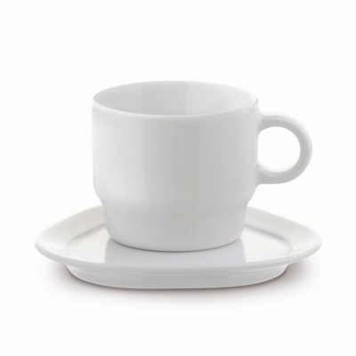 Taza de café con plato triangular hecho en EU 180ml