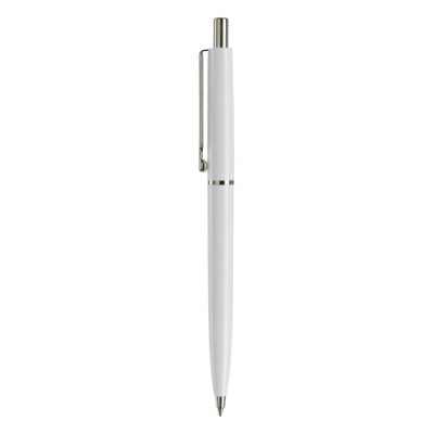 Bolígrafo de plástico con componentes de metal hecho en EU color blanco tercera vista
