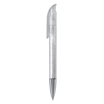 Bolígrafo de plástico transparente con punta de metal hecho en EU
