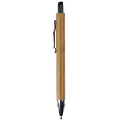 Bolígrafo de bambú con puntero de color para pantalla táctil
