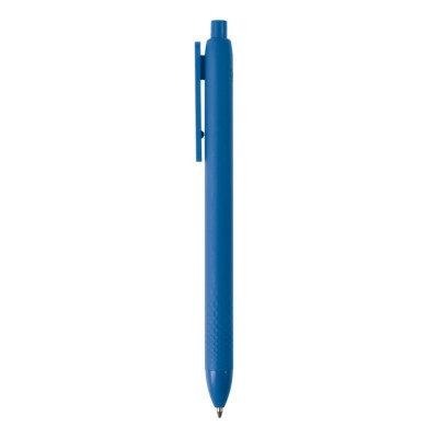 Bolígrafo pulsador de plástico 100% reciclado de tinta azul