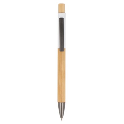 Bolígrafo de madera con detalle a color en la parte superior
