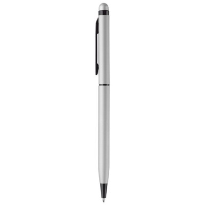 Bolígrafo de aluminio de colores con acabado soft-touch