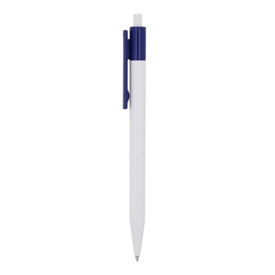 Bolígrafo de plástico con detalles a color en la parte superior