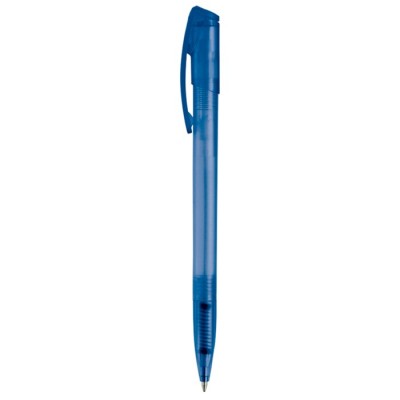 Bolígrafo de plástico transparente de colores con clip arqueado
