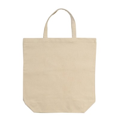 Bolsa de algodón canvas de asas cortas a juego 250 g/m2