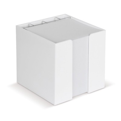 Cubo de 800 hojas blancas en caja porta lápices 10x10x10cm