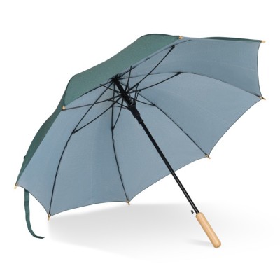 Paraguas de RPET a prueba de tormentas con puntas de madera Ø103