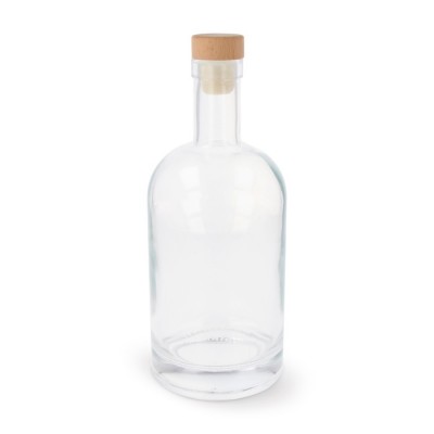 Botella sostenible hecha de vidrio con tapa de FSC 1L