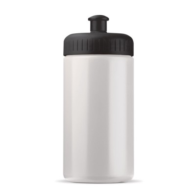 Bidón deportivo de bioplástico y libre de BPA hecho en EU 500ml color blanco/negro